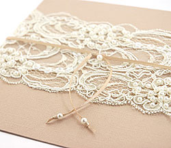 Decorative lace for wedding invitations
