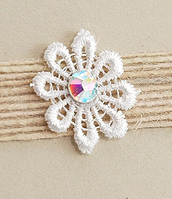 Closeup of daisy lace