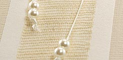 Closeup of pearl beads