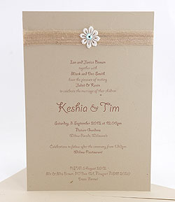 Eco Daisy Wedding Invitation