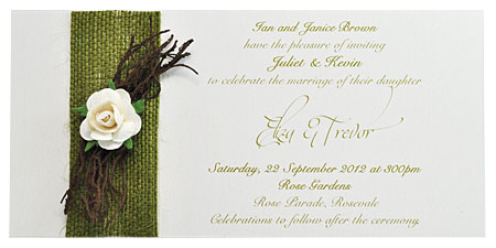 Devine Olive  Wedding Invitation