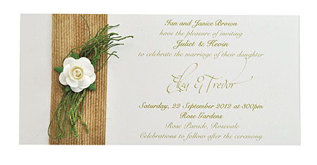 Devine Natural  Wedding Invitation