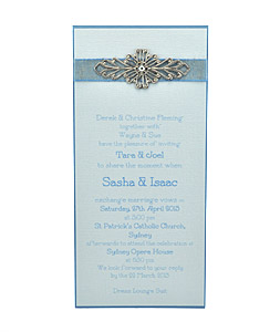 Earthern Bleu Wedding Invitation