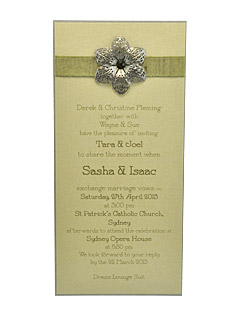 Mystique Sage Wedding Invitation