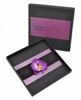 Orchid Cadi Wedding Invitation